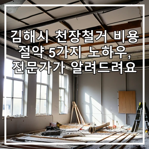 김해시 천장철거 비용 절약 5가지 노하우, 전문가가 알려드려요