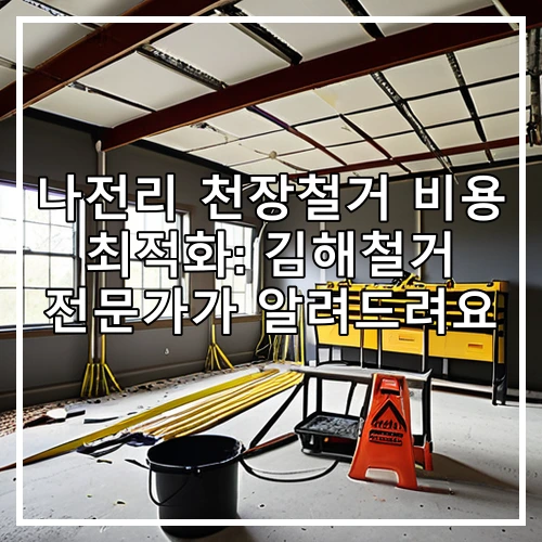 나전리 천장철거 비용 최적화: 김해철거 전문가가 알려드려요