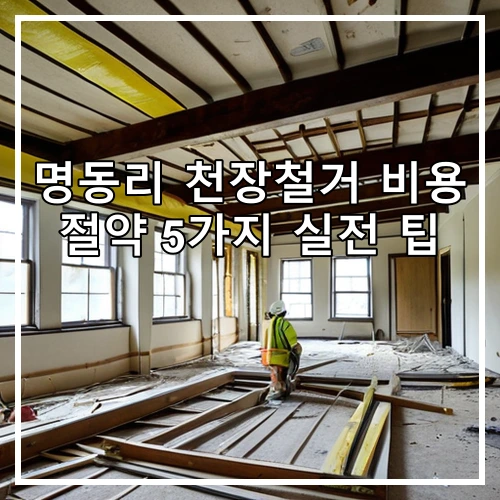 명동리 천장철거 비용 절약 5가지 실전 팁